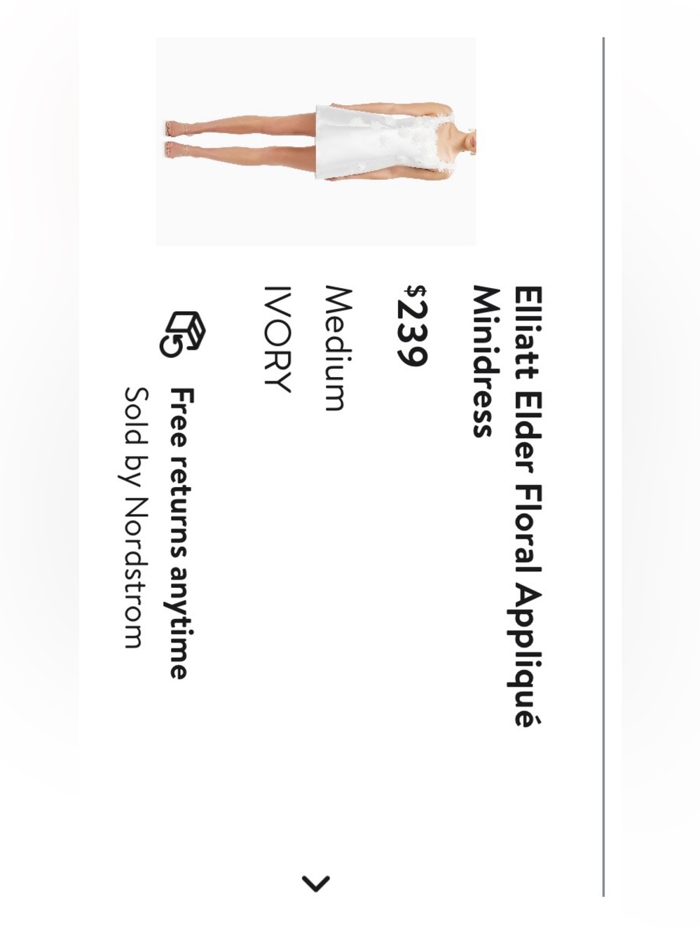 Elliatt Ivory Floral Appliqué Girls' Minidress